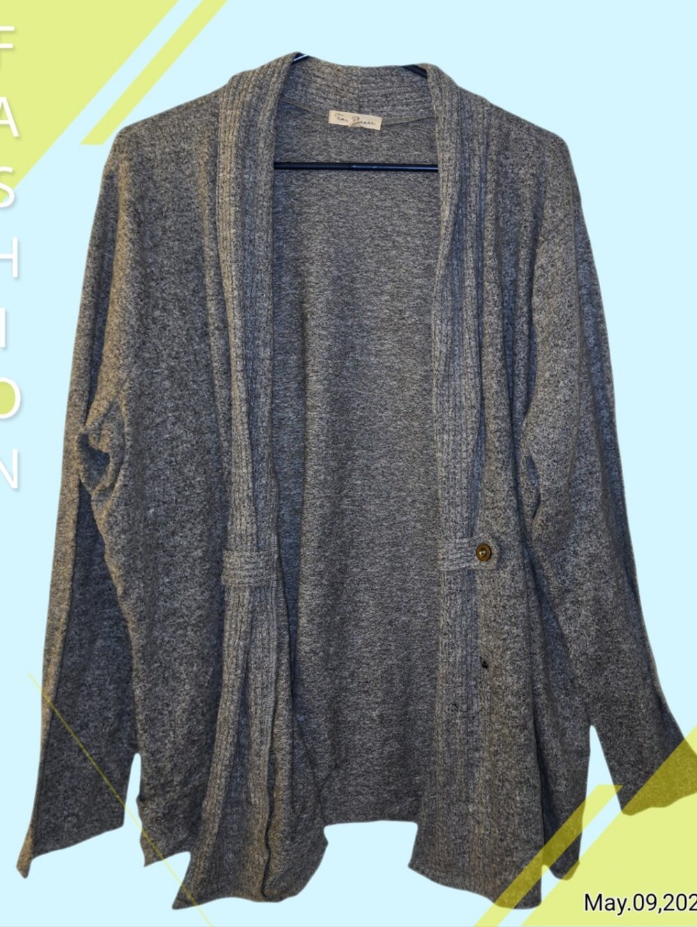 Cozy Open-Front Gray Women's Cardigan Sweater